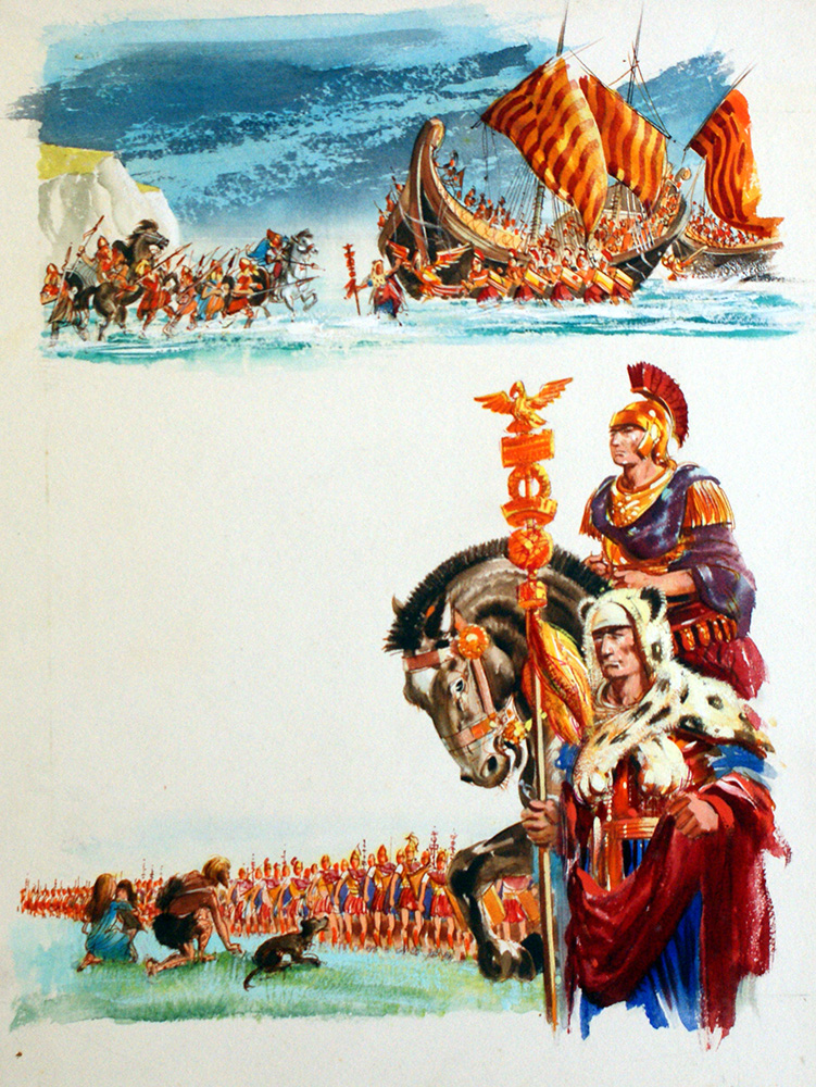 Julius Caesar Invades Britain (Original) art by Military at The Illustration Art Gallery