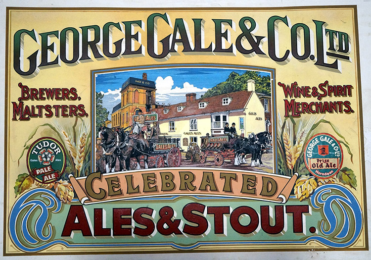 George Gale hand painted Brewery sign (Original) by 20th Century at The Illustration Art Gallery