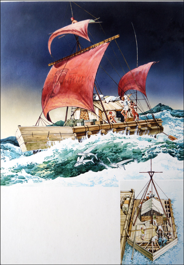 Thor Heyerdahl and Kon-Tiki (Original) by 20th Century at The Illustration Art Gallery