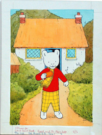 Rupert and His Magic Socks page 1 (front  cover) (Original)