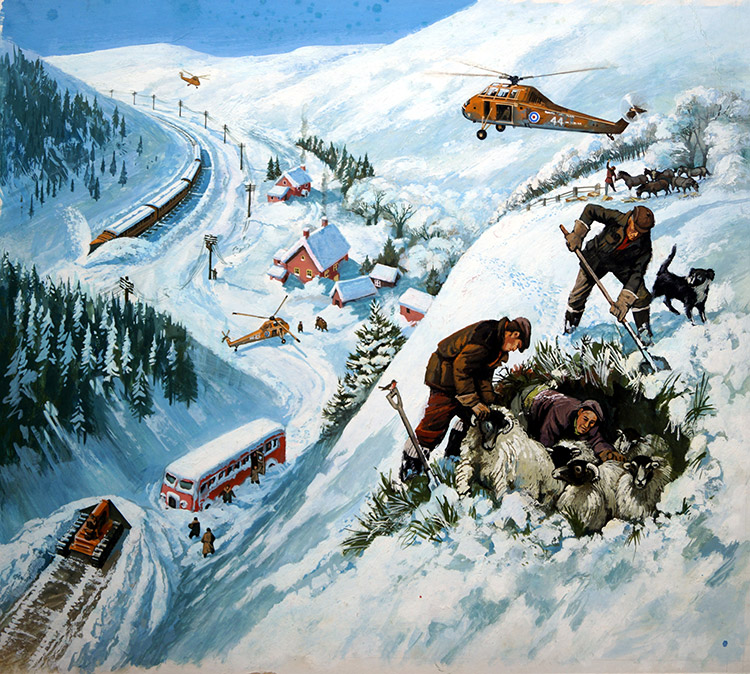 Winter Rescue (Original) by Transport at The Illustration Art Gallery