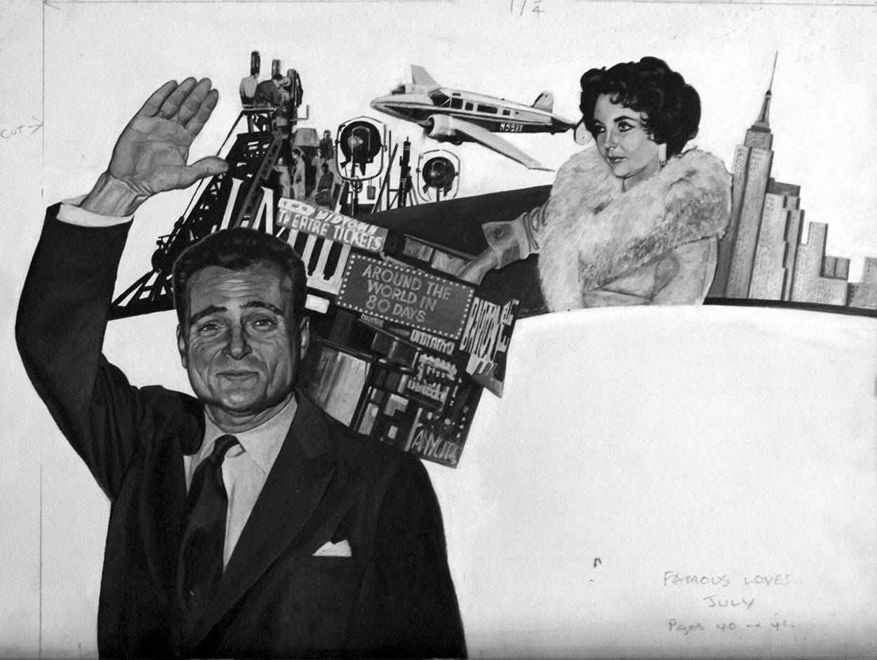 Elizabeth Taylor and her third husband Mike Todd (Original) art by 20th Century at The Illustration Art Gallery