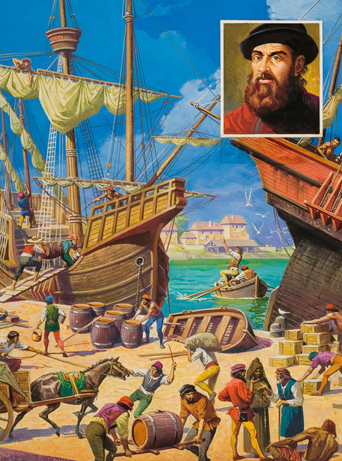 Ferdinand Magellan (Original) by Severino Baraldi Art at The Illustration Art Gallery