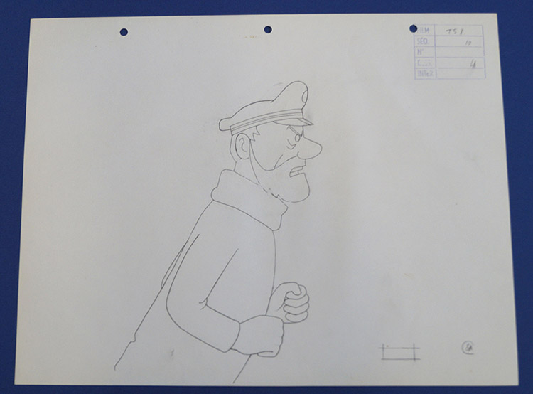 Captain Haddock drawing from Tintin (Original) by Tintin at The Illustration Art Gallery