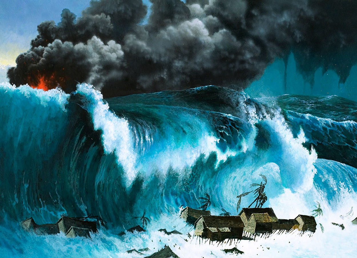 Tsunami (Original) (Signed) art by David Bergen Art at The Illustration Art Gallery
