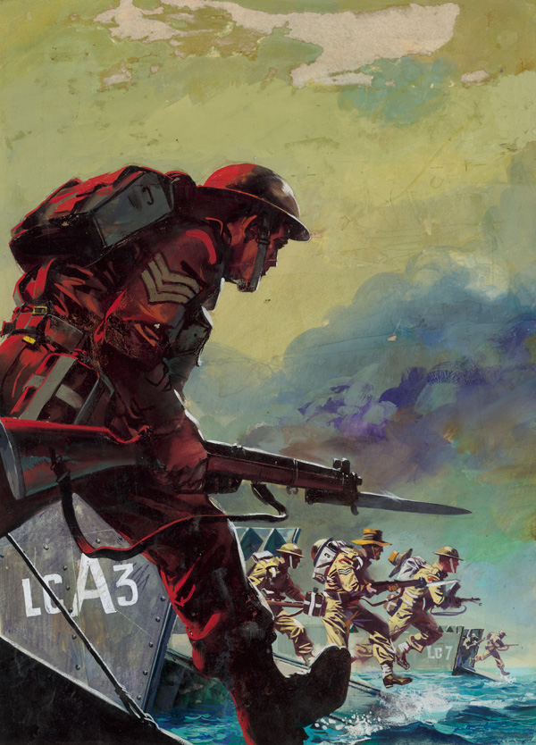 War At Sea Picture Library cover #9  'Down Ramps' (Original) by Alessandro Biffignandi Art at The Illustration Art Gallery