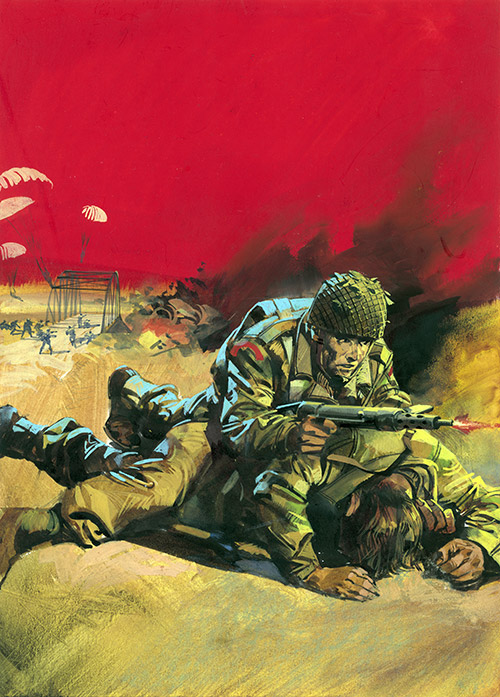 War Picture Library cover #194  'Sky Troop' (Original) by Alessandro Biffignandi Art at The Illustration Art Gallery