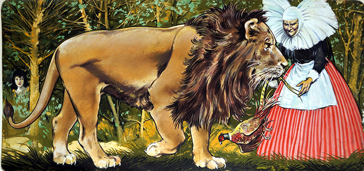 The Enchanted Lion (Original) by Jesus Blasco at The Illustration Art Gallery