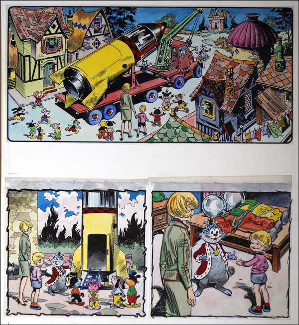 Edward and the Jumblies - Blast Off (THREE pages) (Originals) (Signed) by The Jumblies (Blasco) Art at The Illustration Art Gallery