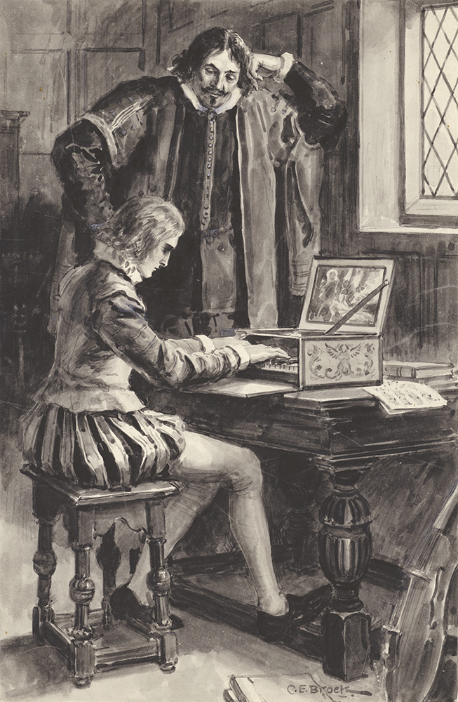 Thomas Tallis and William Byrd (Original) (Signed) art by Charles Edmund Brock Art at The Illustration Art Gallery