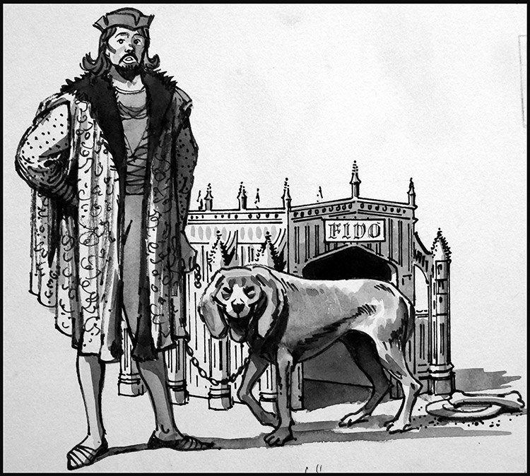 Fido's Gothic Mansion (Original) by Architecture (Ralph Bruce) at The Illustration Art Gallery