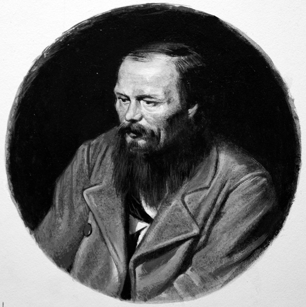 Fyodor Dostoyevsky (Original) (Signed) by Literature (Ralph Bruce) at The Illustration Art Gallery