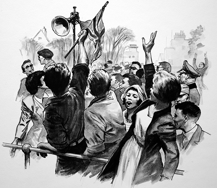 Celebration (Original) (Signed) by British History (Ralph Bruce) at The Illustration Art Gallery