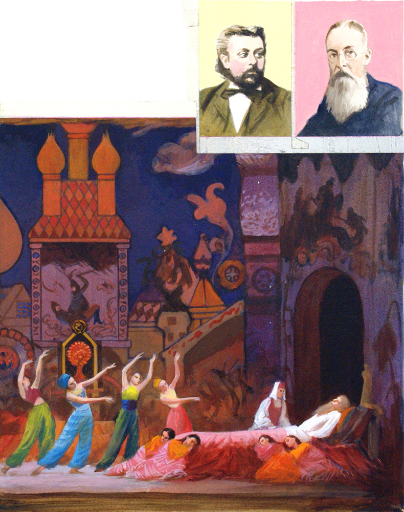 Rimsky-Korsakov: The Golden Cockerel (Original) art by Music (Ralph Bruce) at The Illustration Art Gallery