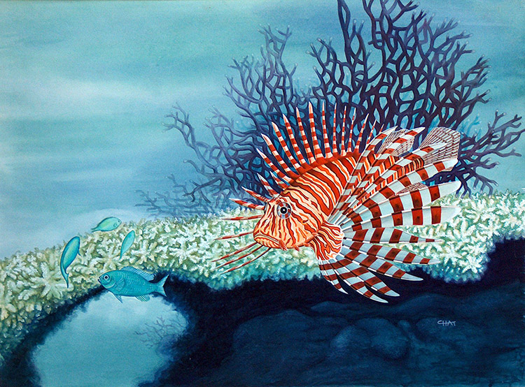 tiger fish painting