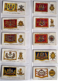 Full Set of 50 Cigarette cards: Drum Banners and Badges (1924)