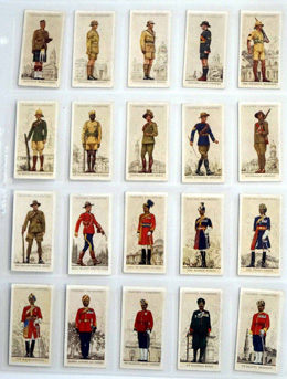 Full Set of 50 Cigarette Cards: Military Uniforms of the British Empire Overseas (1938)