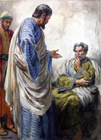 Paul and Peter at Antioch (Original) (Signed)