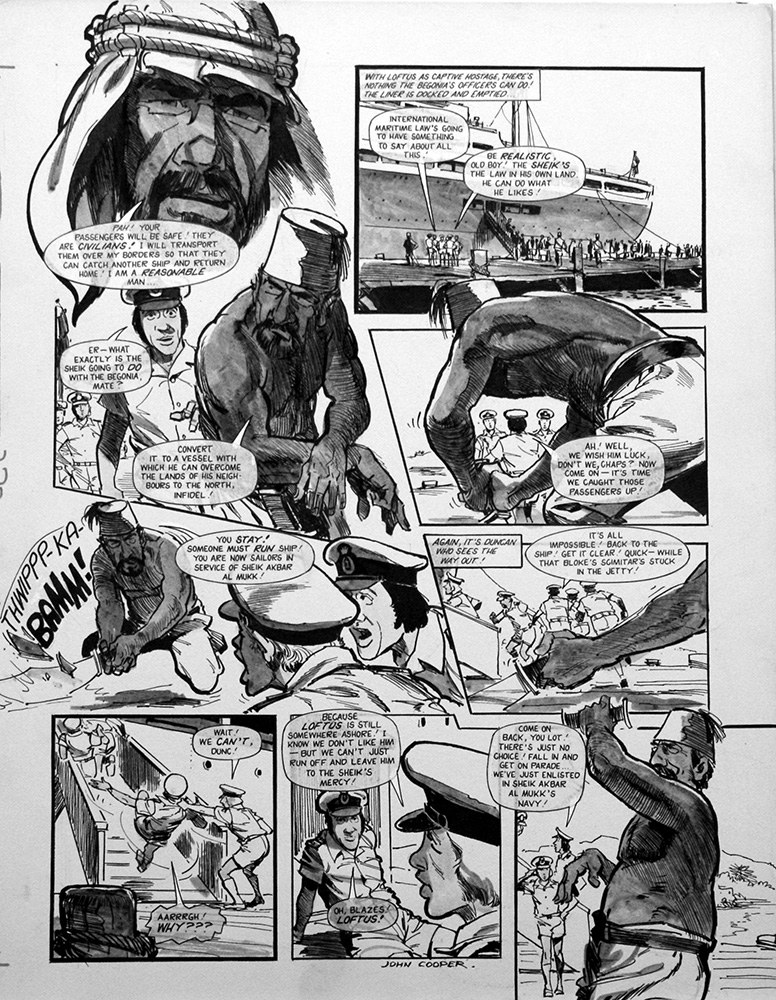 Doctor at Sea: Press-ganged (Original) (Signed) art by John Cooper Art at The Illustration Art Gallery