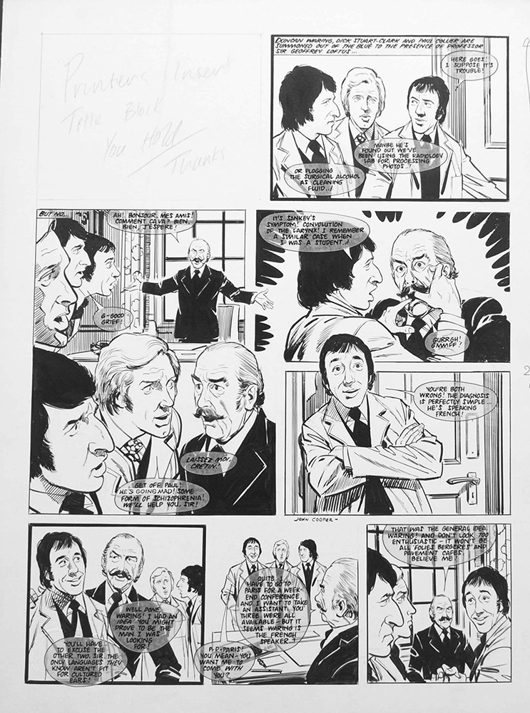 Doctor On The Go - A Parisian Trip (TWO pages) (Originals) (Signed) art by John Cooper Art at The Illustration Art Gallery