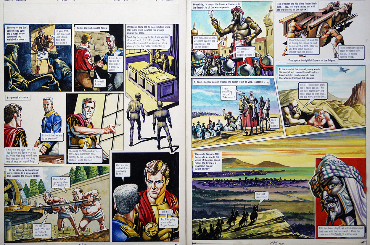 I am Z from 'The Stone of Vorg' (TWO pages) (Originals) art by Philip Corke at The Illustration Art Gallery
