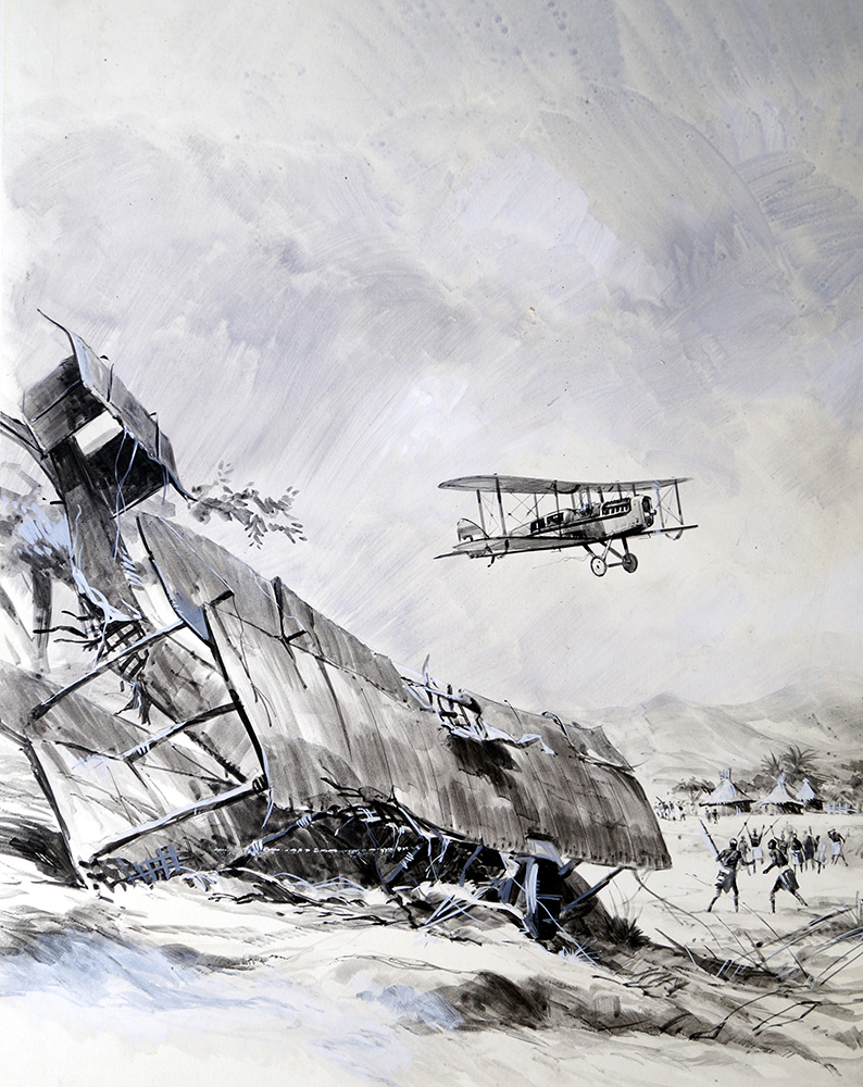Aircrash In Africa (Original) art by Graham Coton at The Illustration Art Gallery