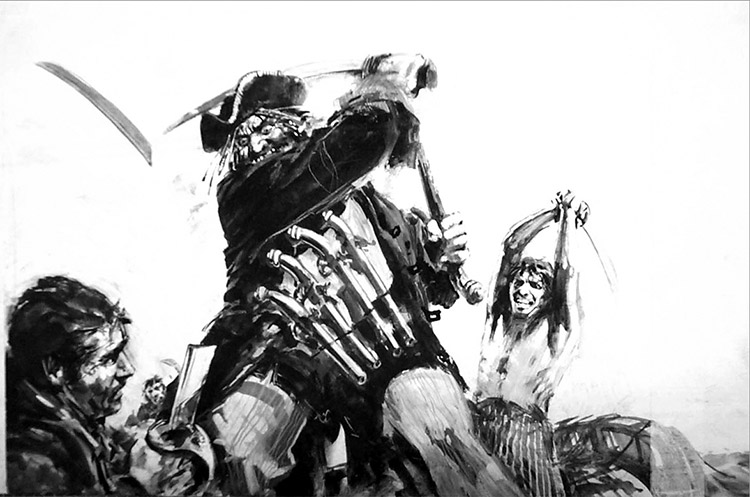 Blackbeard the Pirate (Edward Teach) (Original) by Other Military Art (Coton) at The Illustration Art Gallery