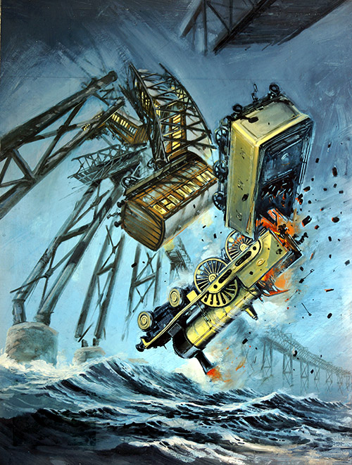 The Night of the Tay Bridge Disaster (Original) by Graham Coton at The Illustration Art Gallery