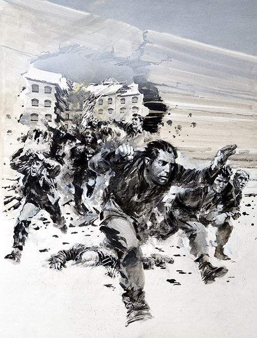 Raid On Amiens Jail 2 (Original) by Other Military Art (Coton) at The Illustration Art Gallery