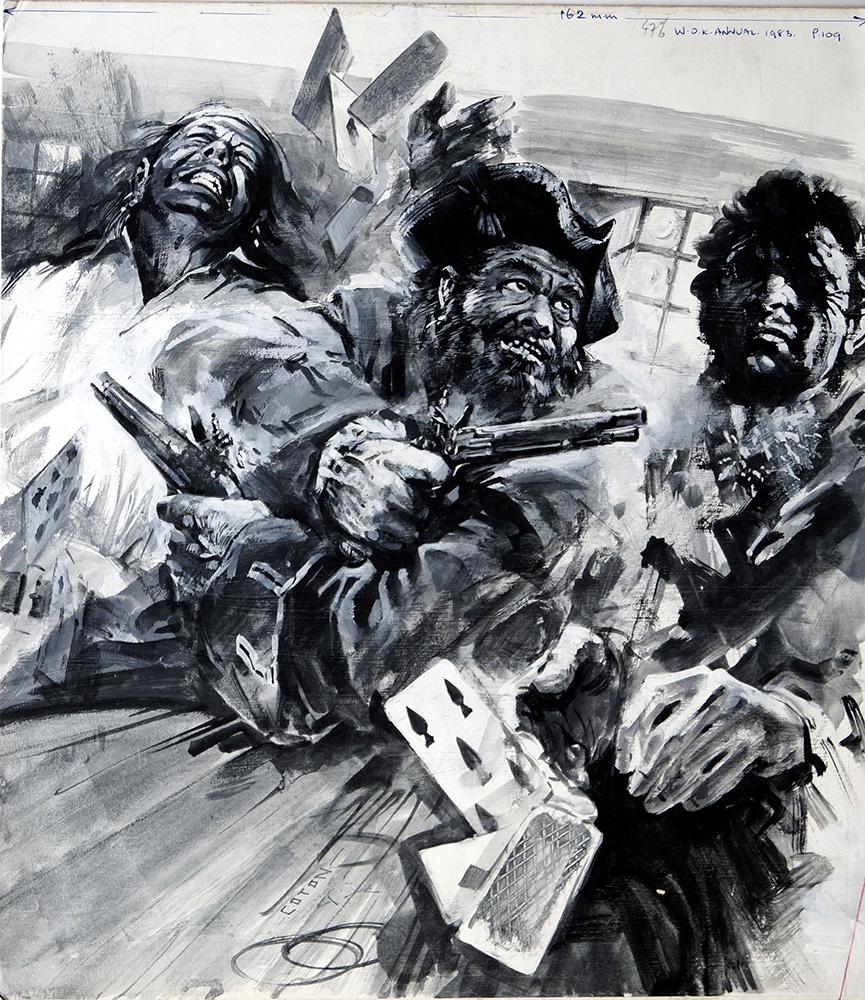 Blackbeard Takes Action (Original) (Signed) art by Graham Coton at The Illustration Art Gallery