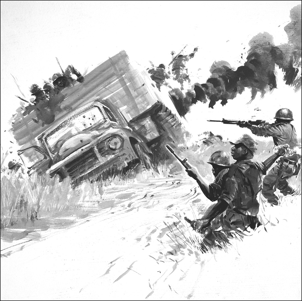 Mercenary Ambush (Original) art by Other Military Art (Coton) at The Illustration Art Gallery