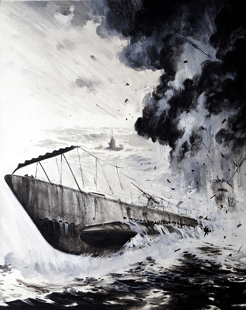 The Haunted U-Boat (Original) art by Other Military Art (Coton) at The Illustration Art Gallery