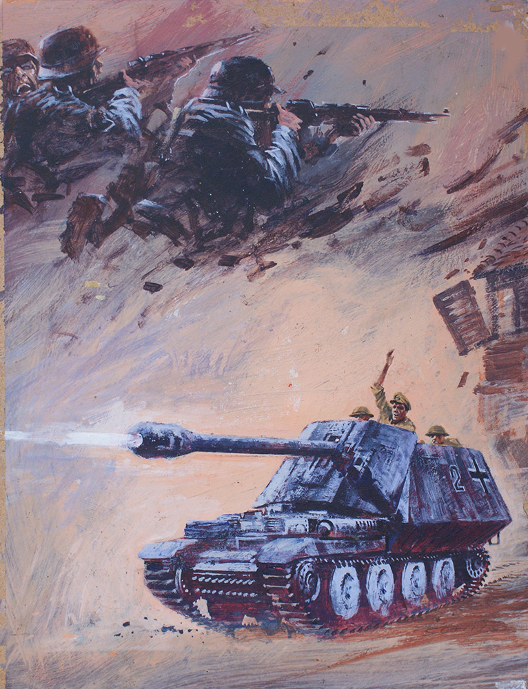 War Picture Library cover #495  'Cold Steel Hot Lead' (Original) art by War and Battle Libraries Covers (Coton) at The Illustration Art Gallery