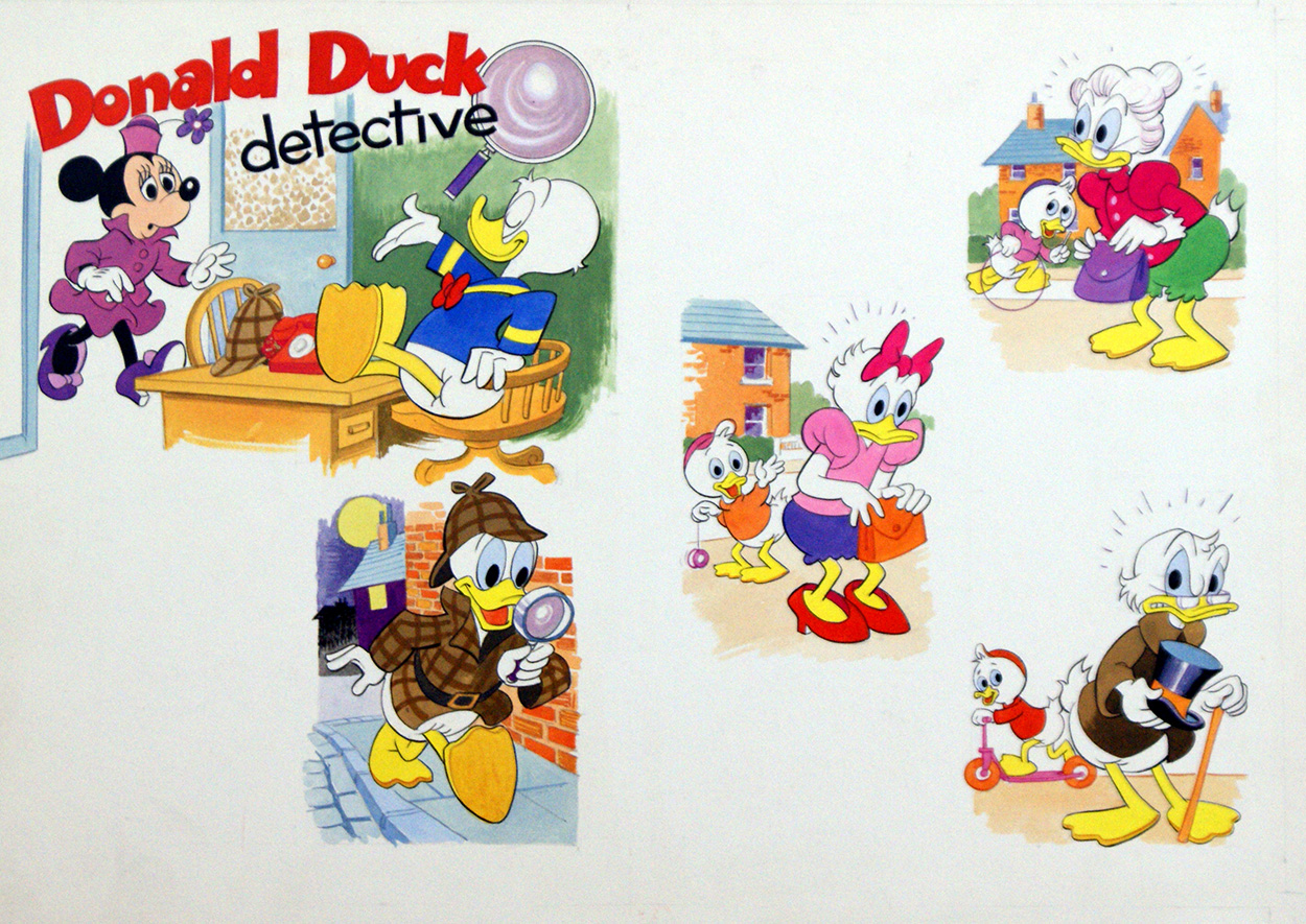 Donald Duck Detective (Original) art by Disney Studio at The Illustration Art Gallery