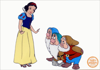 Snow White with 3 Dwarves (Limited Edition Print)