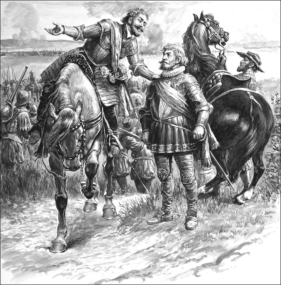 Henry The Great Before the Battle of Ivry (Original) art by British History (Doughty) at The Illustration Art Gallery