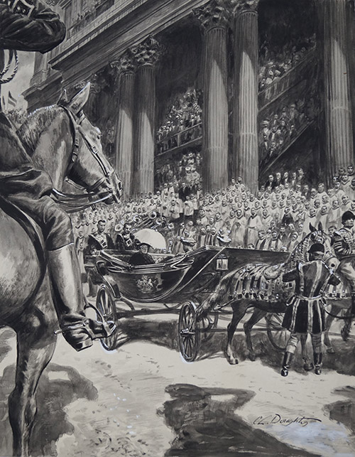 Queen Victoria's Diamond Jubilee 1897 (Original) (Signed) by British History (Doughty) at The Illustration Art Gallery