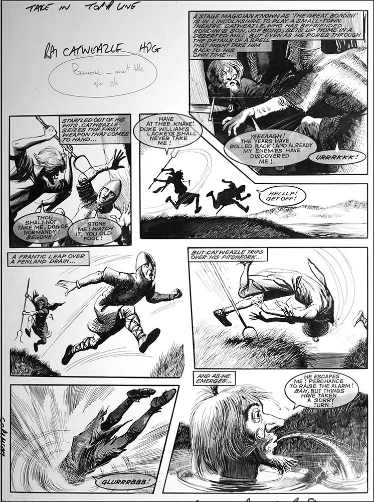 Catweazle - In The Drink (TWO pages) (Originals) art by Catweazle (Gerry Embleton) at The Illustration Art Gallery