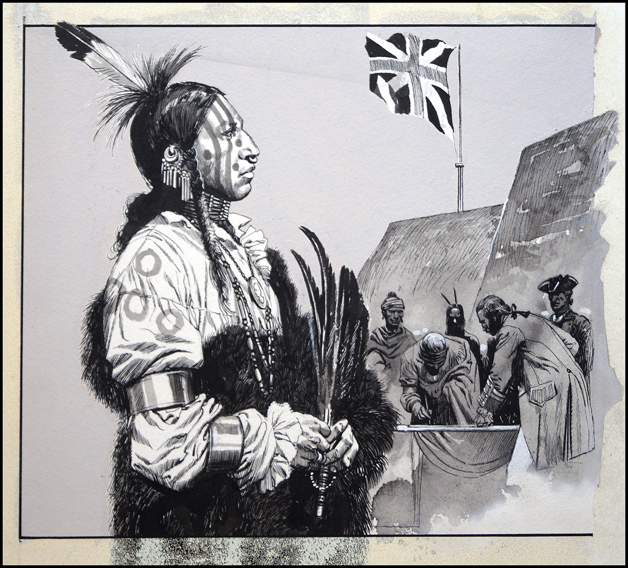 Chief Pontiac (Original) art by Gerry Embleton at The Illustration Art Gallery