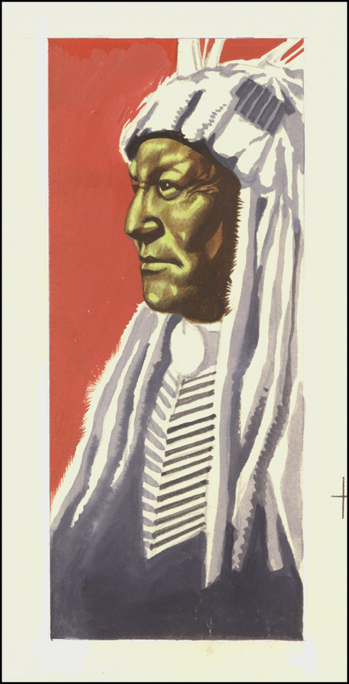 Portrait of Indian Chief (Original) by American History (Ron Embleton) at The Illustration Art Gallery