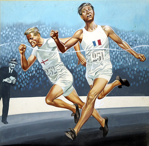 A Close Race (Original) by The Olympics (Ron Embleton) at The Illustration Art Gallery