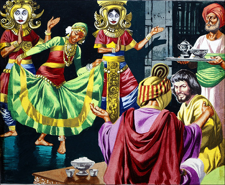 Marco Polo and the Dancing Girls (Original) by Ron Embleton Art at The Illustration Art Gallery