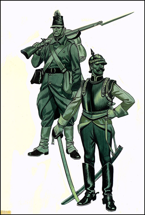 Prussian Troops 1870-71 (Original) by Ron Embleton at The Illustration Art Gallery