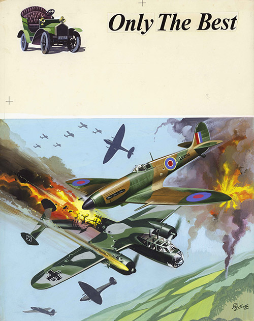 Rolls Royce (Original) (Signed) by World War II (Ron Embleton) at The Illustration Art Gallery