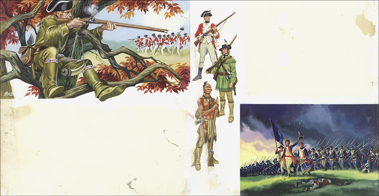Redcoats and French Civil War (Original) (Signed) art by The War of 1812 (Ron Embleton) at The Illustration Art Gallery