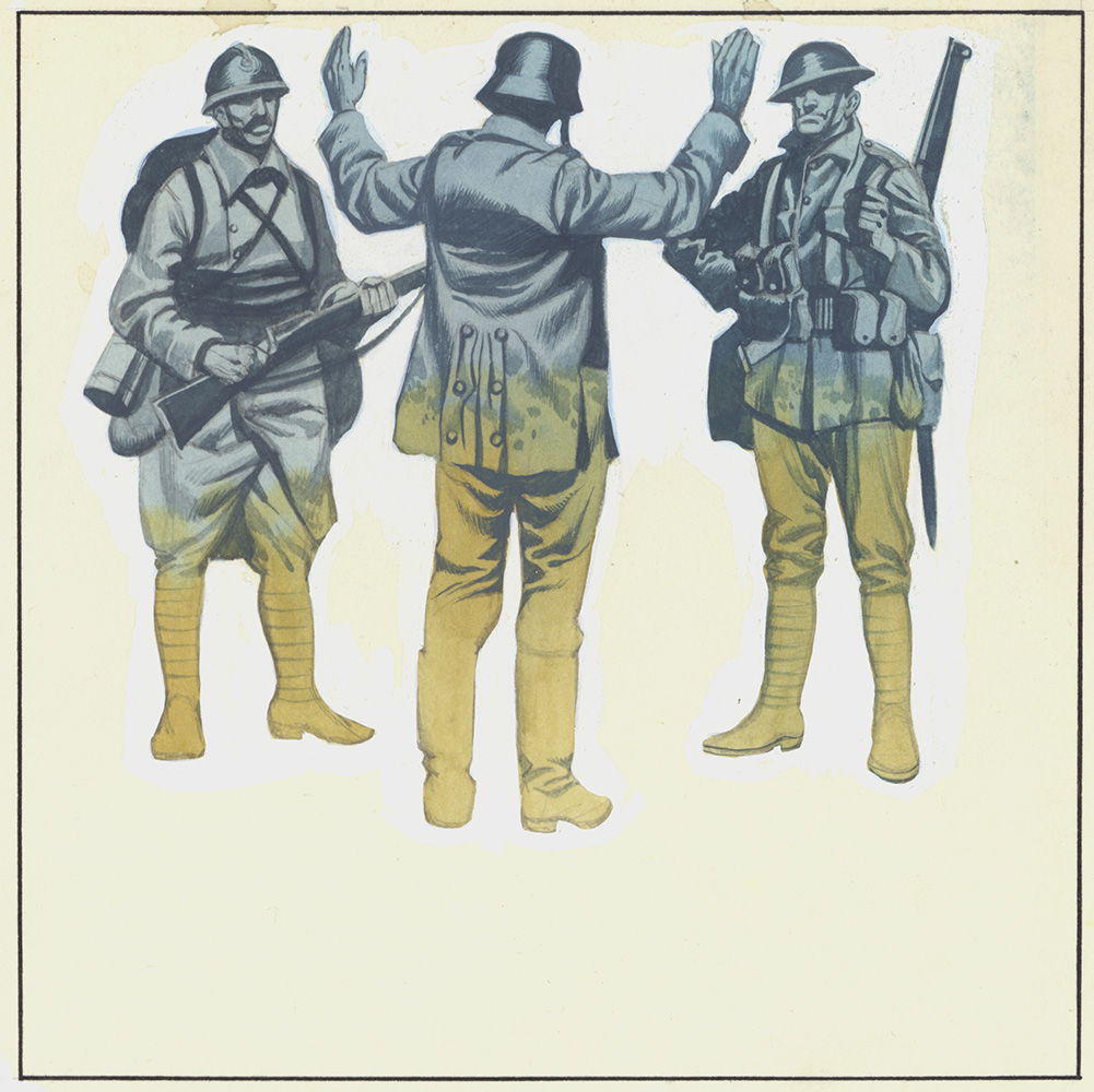 Three Soldiers (Original) art by World War I (Ron Embleton) at The Illustration Art Gallery