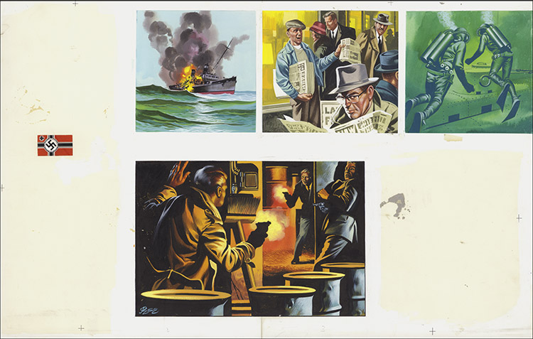 World War II Spies (Original) (Signed) by World War II (Ron Embleton) at The Illustration Art Gallery