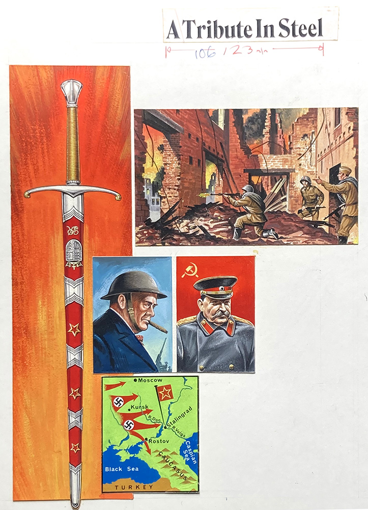 A Tribute in Steel - The Stalingrad Sword (Original) art by Dan Escott at The Illustration Art Gallery