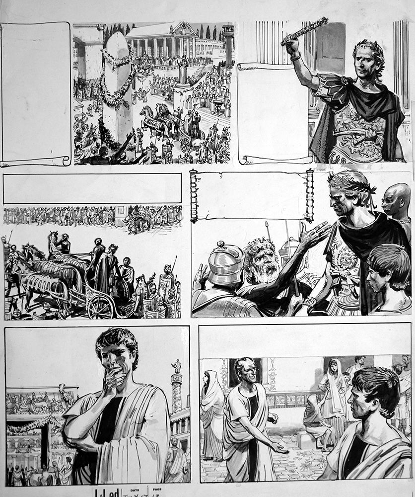 The Tragedy of Julius Caesar (EIGHT pages) (Originals) art by Robert Forrest at The Illustration Art Gallery