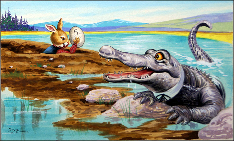 The Great Easter Egg Hunt (Original) (Signed) by Henry Fox at The Illustration Art Gallery